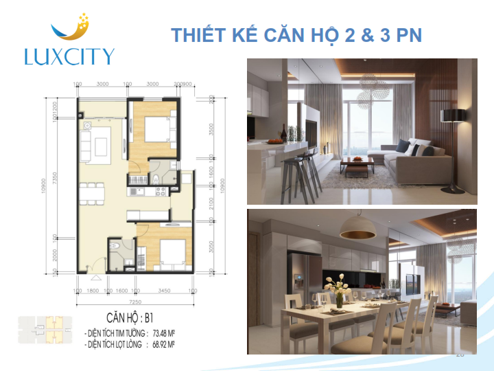 Thiết kế căn hộ Luxcity Quận 7